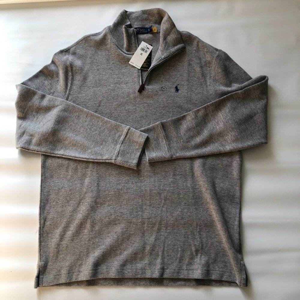 Polo Ralph Lauren Mens 1/4 Zip Long Sleeve Cotton Knit Sweater